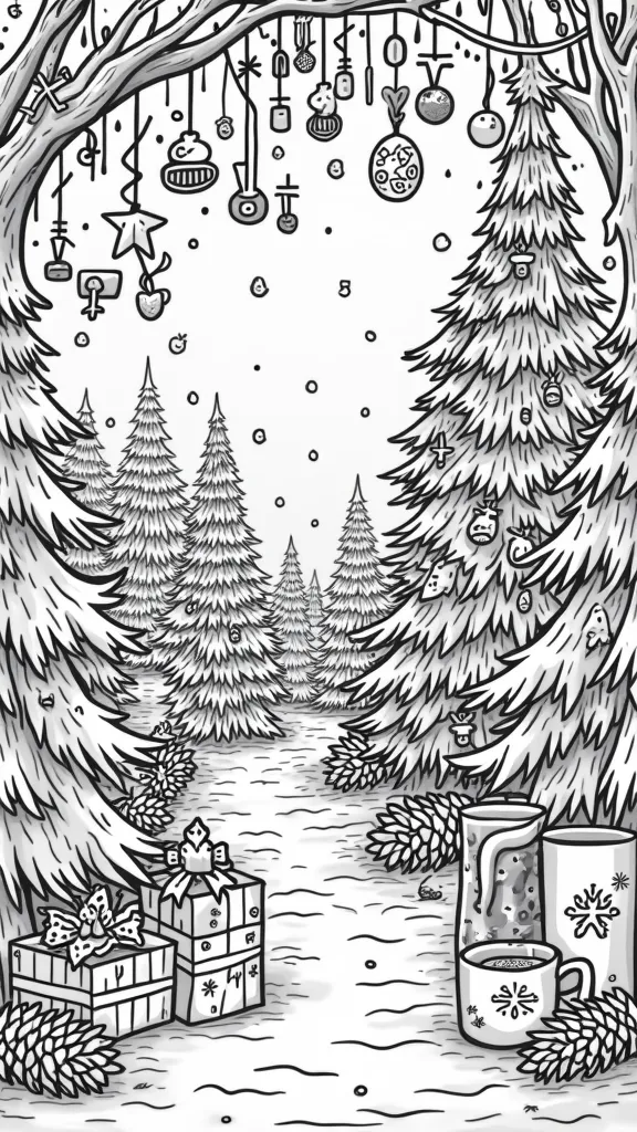 christmas adult coloring pages free